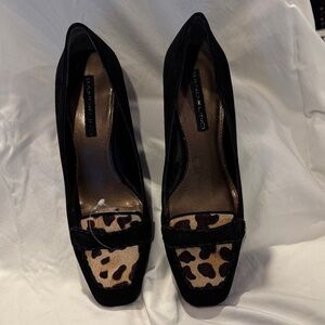 Bandolino Black and Calf Print Heels